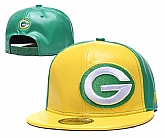 Packers Team Logo Yellow Green Leather Adjustable Hat GS,baseball caps,new era cap wholesale,wholesale hats